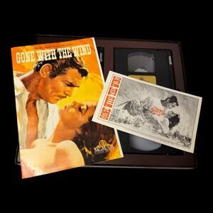 Gone With the Wind VHS 2-Tape Deluxe Box Set MGM/UA Home Video + Booklet